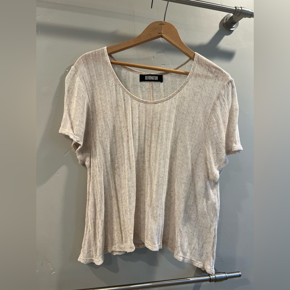 Reformation Beige Women's Crop Top Size Small